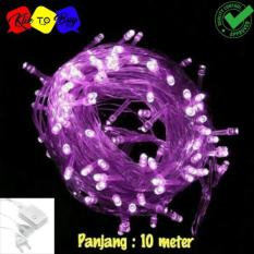 Lampu LED Tumblr / Lampu Hias Natal LED 10m + Colokan - Violet/ungu