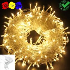 Lampu LED Tumblr / Lampu Hias Natal LED 10m + Colokan - Warm White