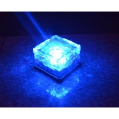 Lampu tanam Paving Block 1 LED BIRU - BLUE solar power Lampu bata conblok tenaga surya matahari cocok untuk taman garasi parkiran kebun halaman pekarangan Kost mewah Villa Vila Townhouse Rumah Ruko Rukan Kantor Loby Hotel Sekolah Kampus SPBU 24 jam