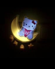 Lampu Tidur Hello Kitty Dan Bulan Sabit
