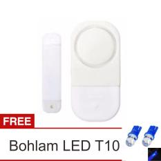 lanjar jaya Alarm Pintu Jendela Rumah Anti Maling - Door Window Entry Alarm + Bohlma LED T10