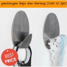 Rp 11.000. Lanjarjaya Gantungan bentuk Oval pakaian Hook dinding pintu pemegang dapur kamar mandi ...