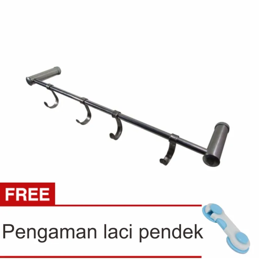 Harga lanjarjaya new stainless steel dinding mount pemegang gantungan handuk dan kait bar di kamar mandi
