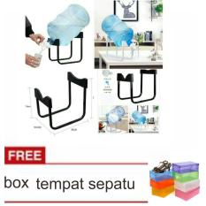 Lanjarjaya Rak Galon Tatakan Galon + Kran Air Galon / Dispenser Air Galon / Dispenser Minuman / Tatakan Aqua / Rak Besi Warna Random + box tempat sepatu