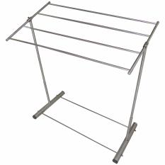 Lanjarjaya Stainless Steel Rak Jemuran Handuk dan Baju serbaguna Knock Down 92cm
