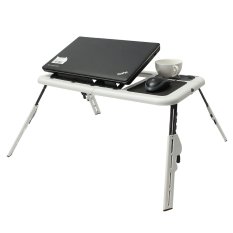Meja Laptop Portabel Meja Sofa Lipat Dapat Disesuaikan Lebar Penyangga Tray-Internasional