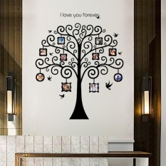 Bingkai Foto Pohon Keluarga Besar Wall Decal, Removable Wall Stiker Dekorasi untuk Rumah/Galeri/Kantor/Ruang Belajar-Intl