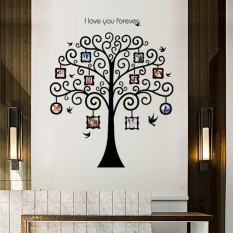 Bingkai Foto Pohon Keluarga Besar Dinding Stiker, stiker Dinding Yang Dapat Dilepas untuk Dekorasi Rumah/Galeri Kantor/Ruang Belajar-Internasional