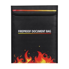 Besar Ukuran Tahan Api Tas Dokumen Fiberglass dengan Silicone Dilapisi Tahan Api Pouch untuk Bank File/paspor/album Foto/penting Dokumen-Intl
