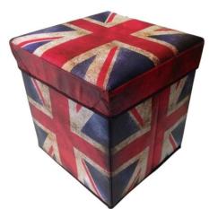 Larisashop Surabaya - Storage Box / Tempat Mainan / Majalah / Kursi Organizer - British Flag