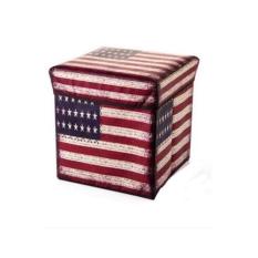 Larisashop Surabaya - Storage Box / Tempat Mainan / Majalah / Kursi Organizer - USA Flag
