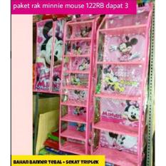 LARISSA D'ORGANIZER - Rak Gantung Karakter Set 3 in 1 full Resleting (Tas, Sepatu, Jilbab) - MINNIE MOUSE