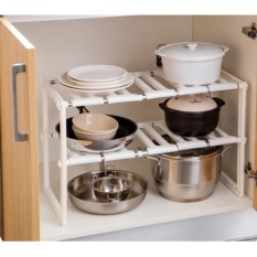 HFLA - 057 Rak portable serbaguna 2 susun plastik Stainless Steel