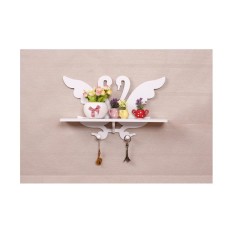 Lars - Mh498 Rak Dinding Vintage Angsa Swan Dengan 2 Buah Hook Megahome By Healthyfashionable