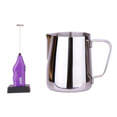 LATINA Handy Milk Frother + Steam Pitcher Jug 350cc Paket Duo