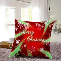 Latop Suasana Natal Sarung Bantal Sofa Sofa Hadiah-Intl