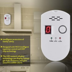 LCD LPG LNG Coal Natural Gas Leak Security Alarm Sensor Warning Detector (UK plug) - intl