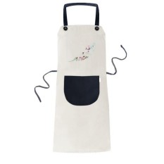 Daun Api Balon Topi Kamera Cat Air Lukisan Memasak Dapur Krem Dapat Disesuaikan Bib Celemek Saku Wanita Pria Chef Hadiah-Internasional