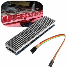 LED MAX7219 Dot Matrix Modul Display 4 In 1 + 5Pin Kabel Arduino PIC Pi LENGAN 5 V-Intl