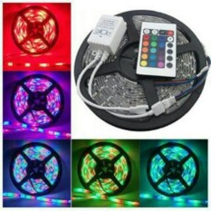 led strip / lampu hias warna warni nyala plus remote terbaru