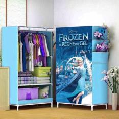 Lemari Baju Modern Lemari Gantung Lemari Pakaian Portable Rak Pakaian Minimalis Karakter Princess 1 Kolom