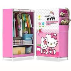 Lemari Gantung Baju Lemari Pakaian Gantung Lemari Baju Gantung Lemari Plastik Anak Lemari Pakaian Terbaru Karakter Kitty Melody 1 Kolom