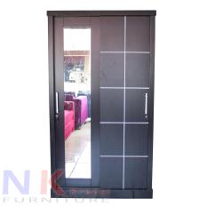 Lemari Pakaian 2 pintu, lemari baju sliding door pintu geser - JABODETABEK ONLY