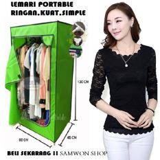 Lemari Pakaian Munzell LPF-07- Lemari Baju Gantung 1 Sekat Hijau