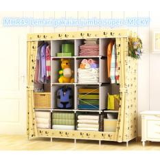 Lemari Pakaian Murah Lemari Furniture Knockdown Bongkar Pasang Mudah Furniture Murah Beigi Flower 4 Kolom