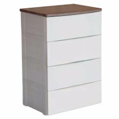 LEMARI PAKAIAN PLASTIK OLYMPLAST SUSUN 4 CREAM CABINET DRAWER
