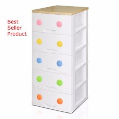 Lemari pakaian plastik Rovega Trendy Susun 5 CTR 537