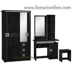 Lemari Pakaian Sliding dan Meja Rias (Paket Furni Best)