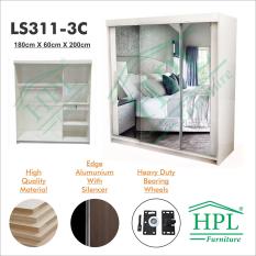 Lemari Pakain HPL 3 Pintu Sliding-LS3P-3C