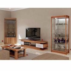 Lemari Sudut Kaca, Meja TV, Meja Tamu, Lemari Hias (Livingroom Set)