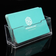 Lipstick Clear Penghapus Kantor Counter Acrylic Card Holder Stand Display-Intl