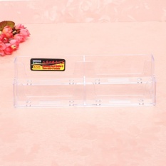 Lipstick Clear Office Eraser Counter Acrylic Card Holder Stand Display - intl
