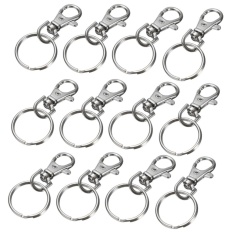 Banyak 12 60 Jepitan Lobster Pemicu Putar Klip Kancing Kait Bag Key Ring KAMI-Internasional