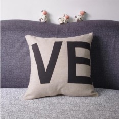 Sarung Bantal Cinta, Katun Linen Bantal, 18x18 Inci Penutup Dekoratif Rumah Tempat Tidur Sofa Valentine Hadiah Warna: Putih Ukuran: 42*42 Cm Tidak Mengandung Core-Intl