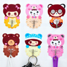 Lucky Hook Multifungsi Gantungan Baju Tempel 1Pcs -Random