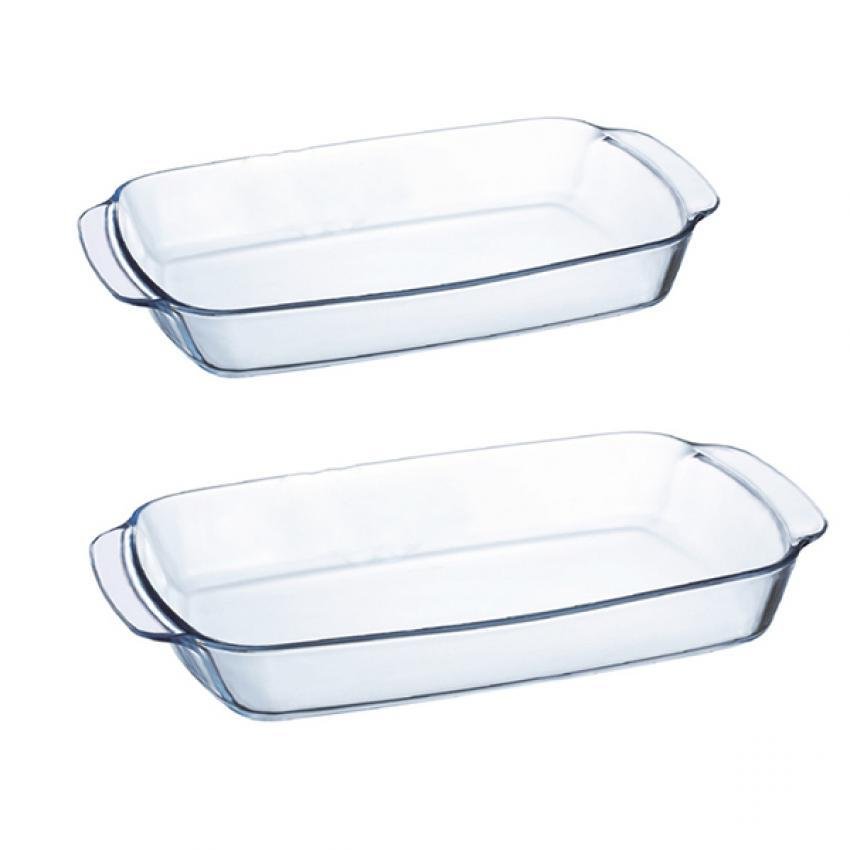 Luminarc 1Pcs Serveware Rect 30x20 + 1Pcs Serveware Rect 35x24