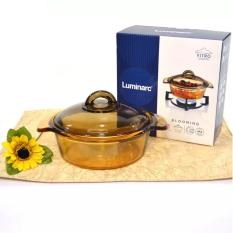 Luminarc Vitro Amber Casserole Tutup 1 Liter - Panci Masak - Tahan Panas - PALING MURAH