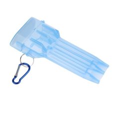 MagiDeal Fashion Dart Box Portable Plastik Kotak Transparan dengan Kunci Gesper Biru-Intl