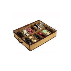 M & C Bingkai Transparan Cover Non-woven Penyimpanan Kotak Sepatu Warna Seperti Gambar Drop Pengiriman HG-1829-KK Khaki -Intl