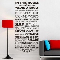 M & C Rumah Aturan Di Rumah Ini Kami Adalah Keluarga Bahagia Dream Big Inspirational Quotes Waterproof Yang Dapat Dilepas PVC Vinyl Stiker Dinding Rumah Seni Dekorasi Decal (55 120 Cm) -Intl