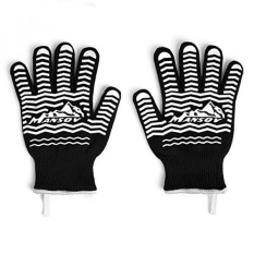 MANSOV 662 °F Extreme Heat Resistant Grill Sarung Tangan Silicone Oven Mitt Memasak Sarung Tangan untuk BBQ, Baking, Micowave, Memanggang, Suhu Perlindungan Aman Mudah Digunakan, Ukuran Kecil Putih-Intl