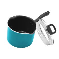 Maxim New EZP Panci Pourpan Teflon 18cm + Tutup Kaca - Toska