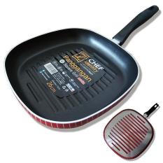 Maxim Panggangan Square Grill Living Identity 26cm Teflon - Merah