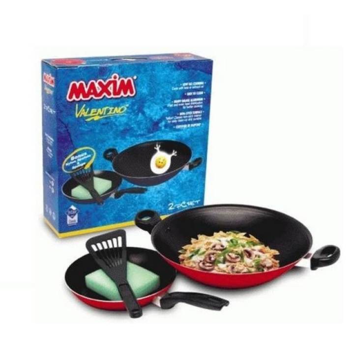 Maxim Frypan 22 Cm maxim teflon valentino set frypan 22 cm wok 30 cm Maxim Frypan 22 Cm maxim teflon valentino set frypan 22 cm wok 30 cm