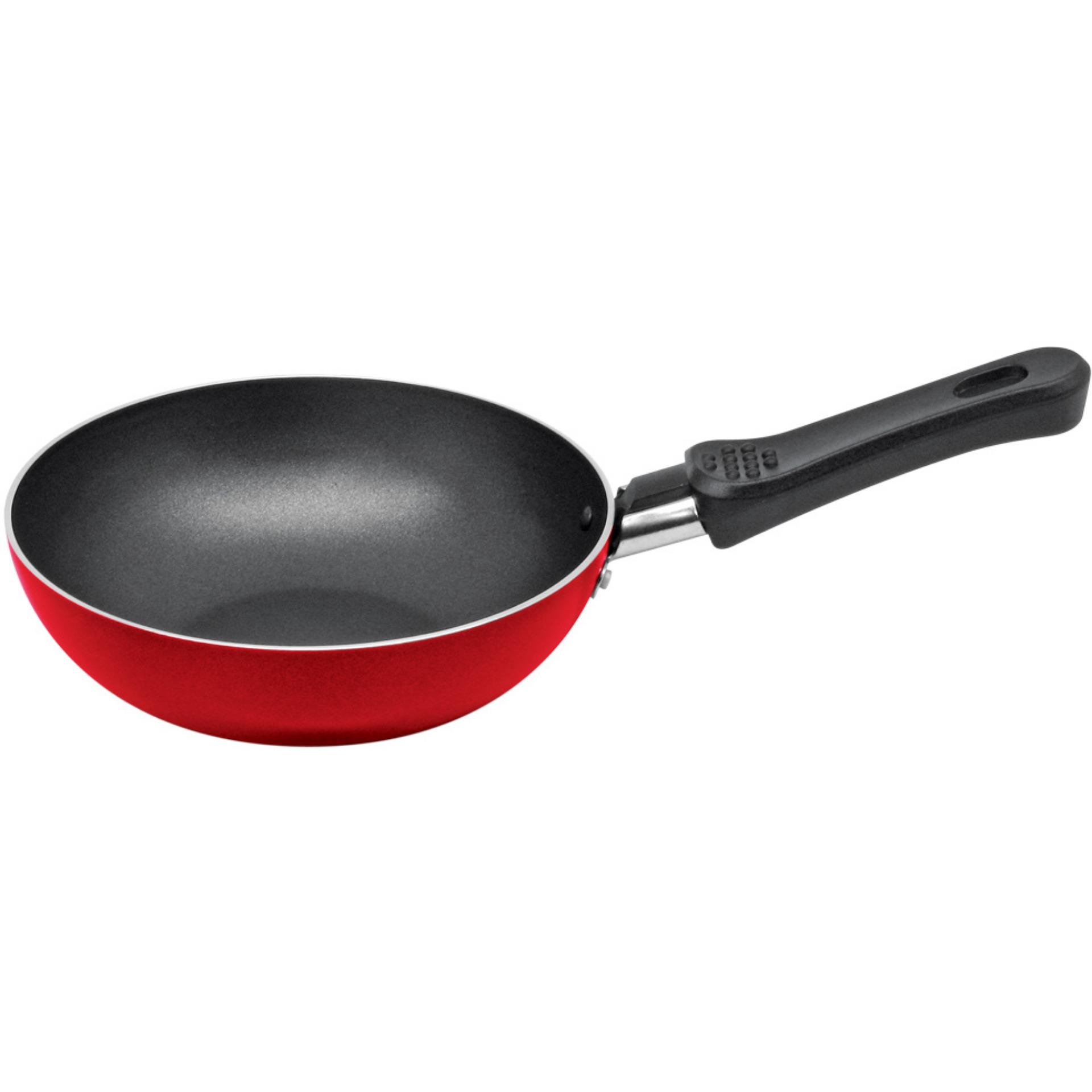  Maxim Valentino 16 cm Mini Wok / Wajan Penggorengan Teflon - Merah