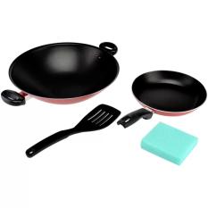MAXIM Wajan Frypan Set - 2 PCS Wajan 30 Cm - Teflon 22 Cm